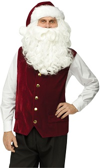 Santa Claus Beard, Hat and Vest Kit